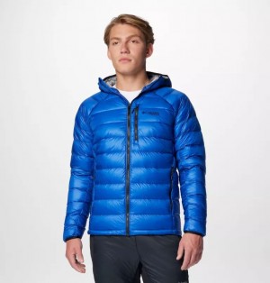 Geaca Columbia® Arctic Crest™ Down Hooded Barbati Albastri | RWJUVO-289