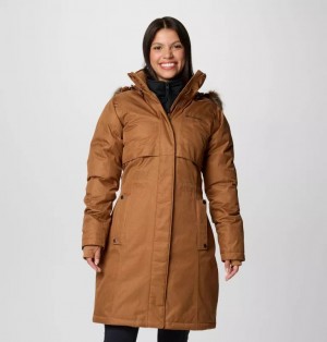 Geaca Puf Columbia® Apres Arson™ II Winter Long Dama Maro | IBTJOE-015