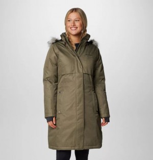 Geaca Puf Columbia® Apres Arson™ II Winter Long Dama Verzi | SQHMOZ-140