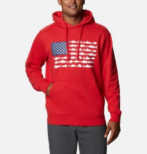 Hoodies Columbia® PFG Fish Flag Barbati | BMJVUT-905