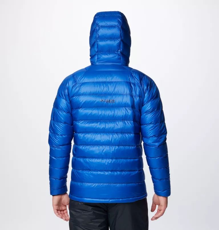 Geaca Columbia® Arctic Crest™ Down Hooded Barbati Albastri | RWJUVO-289