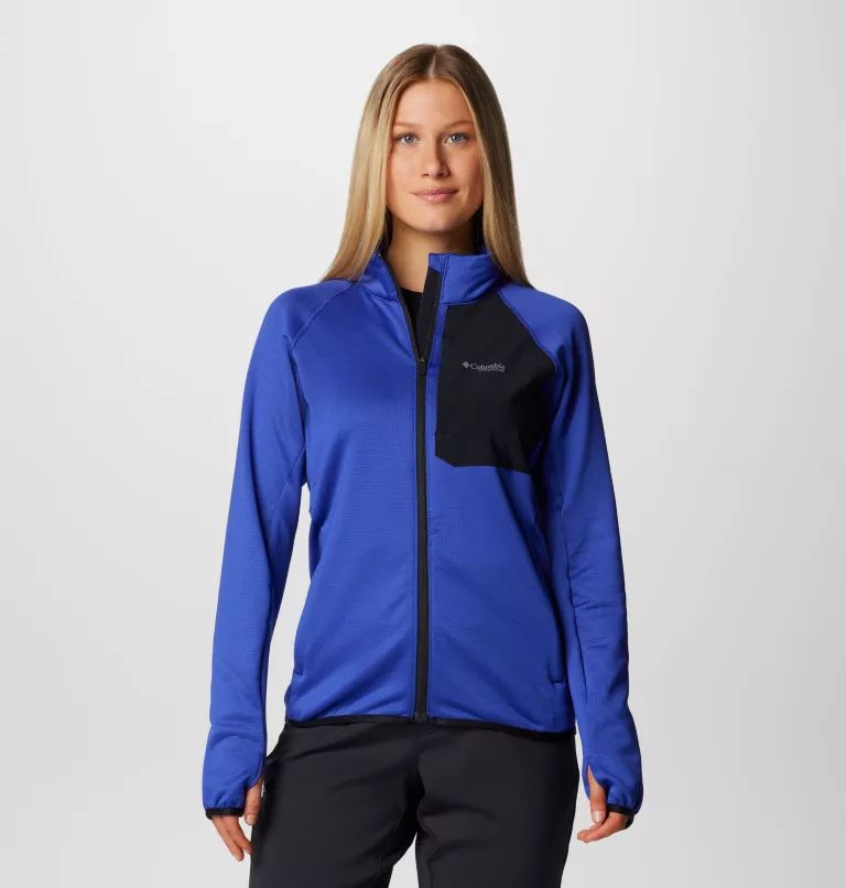 Geaca Columbia® Triple Canyon™ Grid Fleece Full Zip Dama Albastri | JCDQBW-723