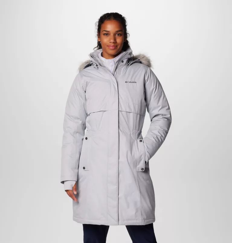 Geaca Puf Columbia® Apres Arson™ II Winter Long Dama Gri | CHNMRV-560