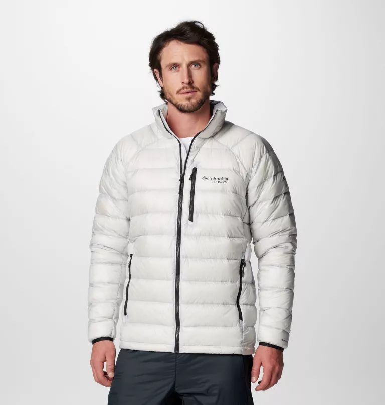 Geaca Puf Columbia® Arctic Crest™ Barbati Albi | OEUKLQ-408